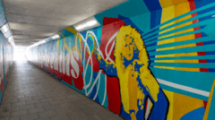 Robert Plant Mural Unveiled in West Bromwich Birthplace — West Bromwich news photo