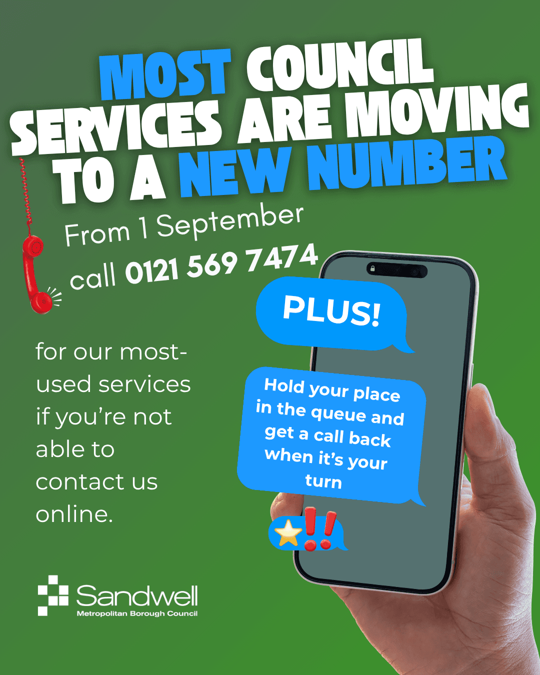 New single phone number coming for majority of Sandwell Council services — West Bromwich news photo